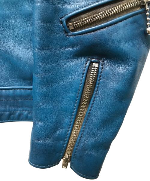 Lewis Leathers（ルイスレザース）Lewis Leathers (ルイスレザース) サイクロンライダースジャケット ブルー サイズ:44の古着・服飾アイテム