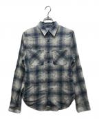 POLO JEANS COMPANYポロジーンズカンパニー）の古着「リネンオンブレチェックシャツ」｜ブルー