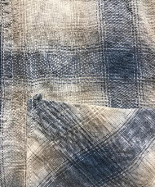 POLO JEANS COMPANY（ポロジーンズカンパニー）POLO JEANS COMPANY (ポロジーンズカンパニー) リネンオンブレチェックシャツ ブルー サイズ:Mの古着・服飾アイテム