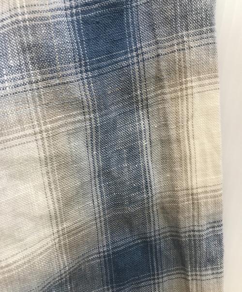 POLO JEANS COMPANY（ポロジーンズカンパニー）POLO JEANS COMPANY (ポロジーンズカンパニー) リネンオンブレチェックシャツ ブルー サイズ:Mの古着・服飾アイテム
