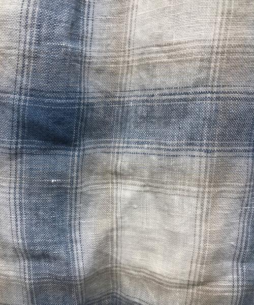 POLO JEANS COMPANY（ポロジーンズカンパニー）POLO JEANS COMPANY (ポロジーンズカンパニー) リネンオンブレチェックシャツ ブルー サイズ:Mの古着・服飾アイテム