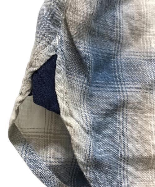 POLO JEANS COMPANY（ポロジーンズカンパニー）POLO JEANS COMPANY (ポロジーンズカンパニー) リネンオンブレチェックシャツ ブルー サイズ:Mの古着・服飾アイテム