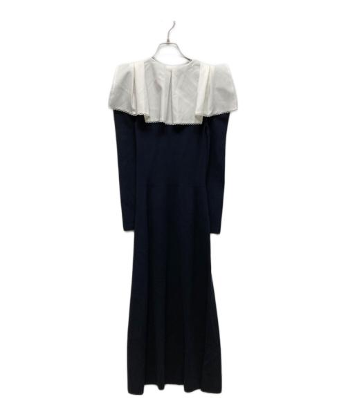 Snidel（スナイデル）Snidel (スナイデル) セーラーカラーニットワンピース ネイビー サイズ:free 未使用品の古着・服飾アイテム