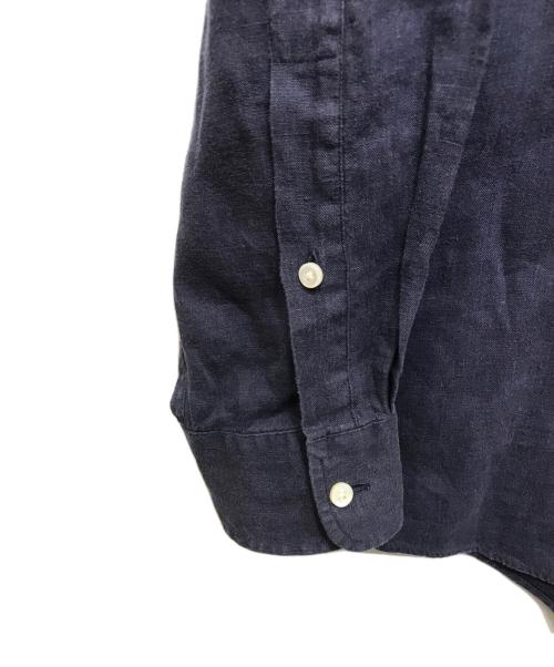 RALPH LAUREN Purple Label（ラルフ ローレン パープル レーベル）RALPH LAUREN PURPLE LABEL (ラルフ ローレン パープル レーベル) リネンシャツ ネイビー サイズ:16.5の古着・服飾アイテム