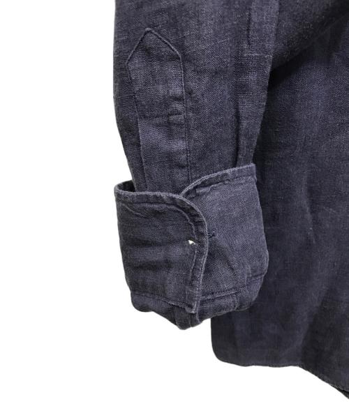 RALPH LAUREN Purple Label（ラルフ ローレン パープル レーベル）RALPH LAUREN PURPLE LABEL (ラルフ ローレン パープル レーベル) リネンシャツ ネイビー サイズ:16.5の古着・服飾アイテム