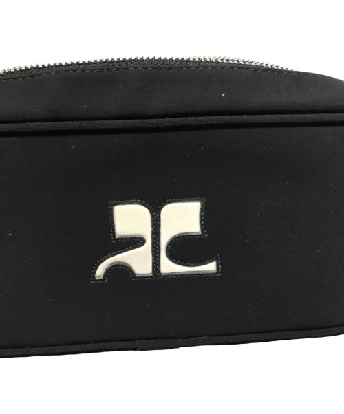 courreges（クレージュ）courreges (クレージュ) ナイロンワンショルダーバッグ ブラックの古着・服飾アイテム