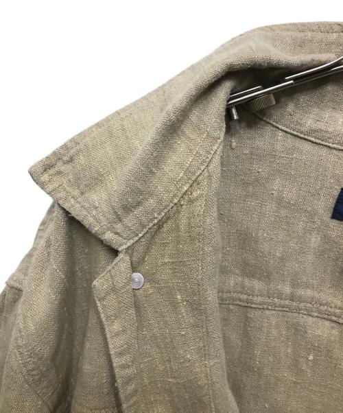 POLO RALPH LAUREN（ポロ・ラルフローレン）POLO RALPH LAUREN (ポロ・ラルフローレン) リネントラッカージャケット ベージュ サイズ:Lの古着・服飾アイテム