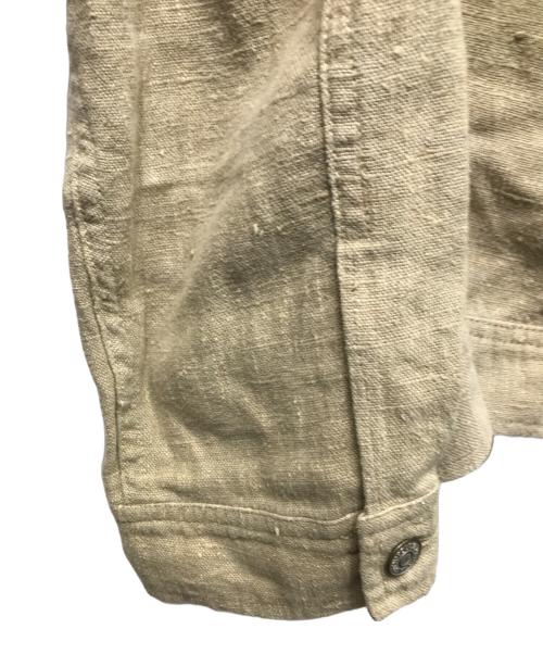 POLO RALPH LAUREN（ポロ・ラルフローレン）POLO RALPH LAUREN (ポロ・ラルフローレン) リネントラッカージャケット ベージュ サイズ:Lの古着・服飾アイテム