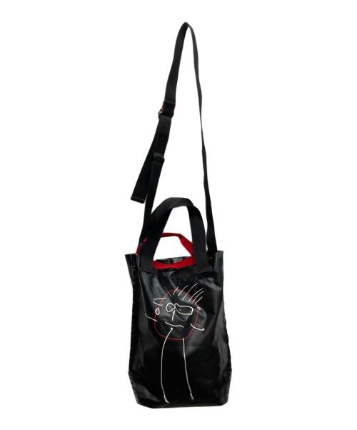 PLAN C（プランシー）PLAN C (プランシー) スケッチ プリントレザートートバッグ ブラックの古着・服飾アイテム