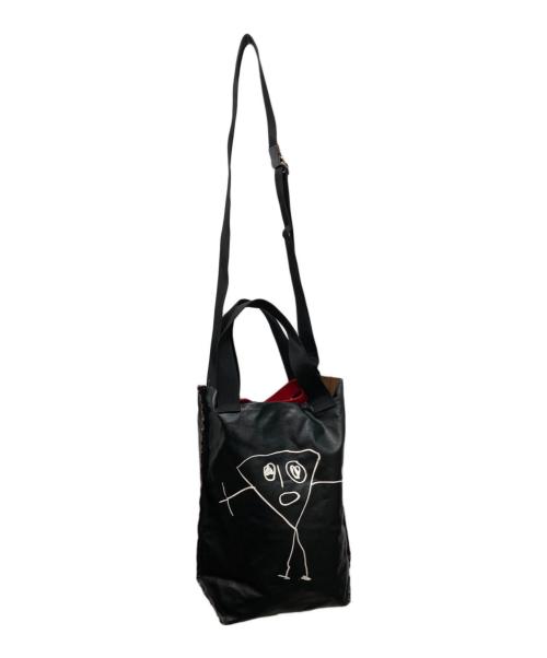 PLAN C（プランシー）PLAN C (プランシー) スケッチ プリントレザートートバッグ ブラックの古着・服飾アイテム