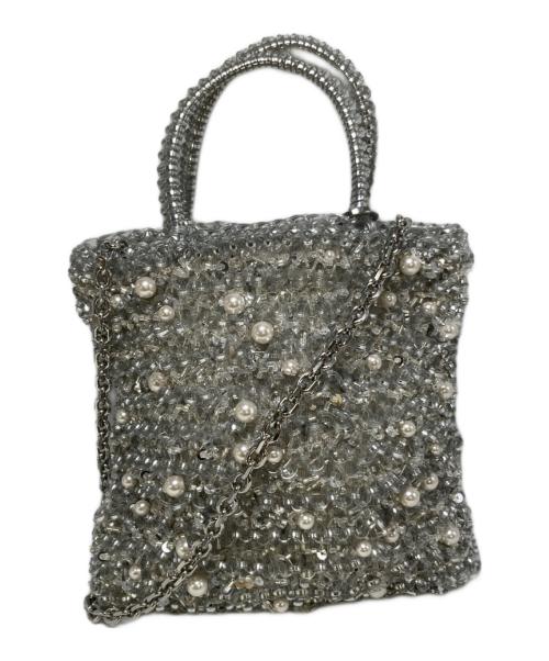 ANTEPRIMA（アンテプリマ）ANTEPRIMA (アンテプリマ) ペルラグリッタースクエアスモールショルダーバッグ シルバーの古着・服飾アイテム