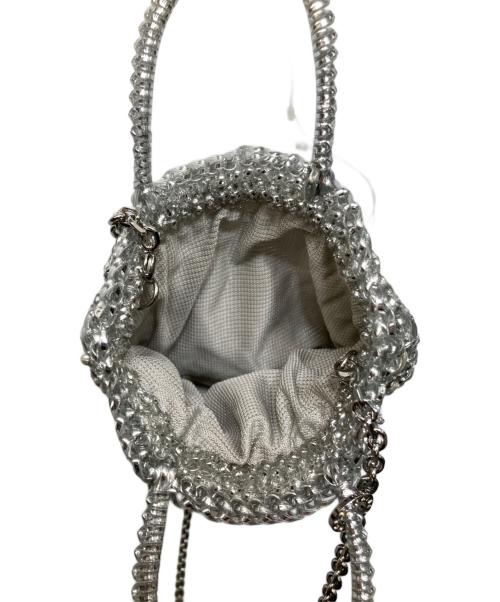 ANTEPRIMA（アンテプリマ）ANTEPRIMA (アンテプリマ) ペルラグリッタースクエアスモールショルダーバッグ シルバーの古着・服飾アイテム