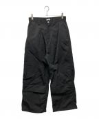 Name.ネーム）の古着「NYLON VENTILATION RAYERED PANTS」｜ブラック