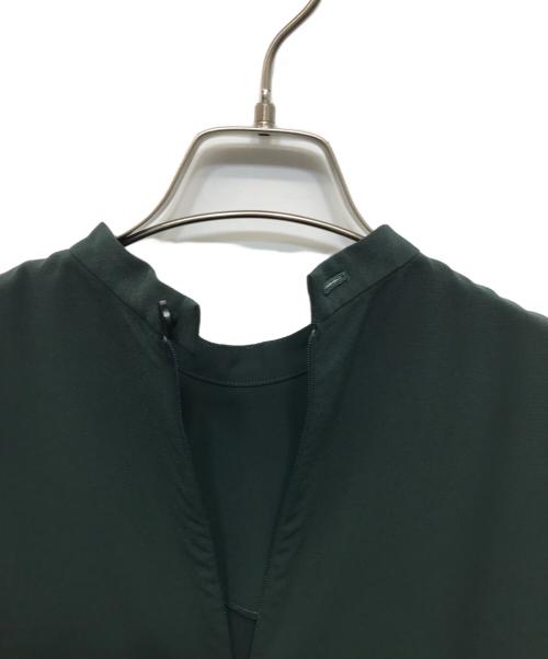 ENFOLD（エンフォルド）ENFOLD (エンフォルド) BALLOON-FRILL TANK-TOPS DRESS グリーン サイズ:36の古着・服飾アイテム