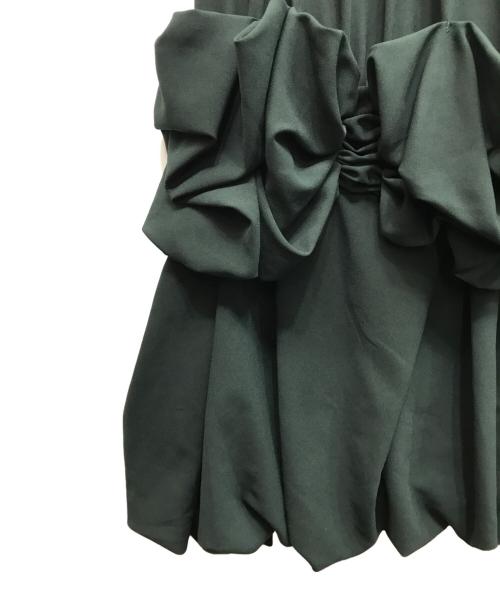 ENFOLD（エンフォルド）ENFOLD (エンフォルド) BALLOON-FRILL TANK-TOPS DRESS グリーン サイズ:36の古着・服飾アイテム