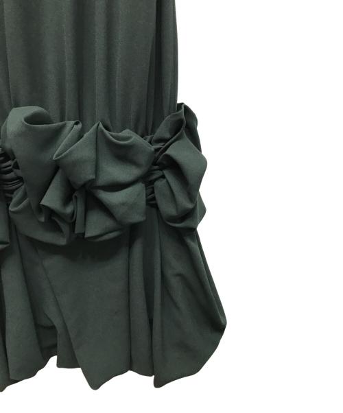 ENFOLD（エンフォルド）ENFOLD (エンフォルド) BALLOON-FRILL TANK-TOPS DRESS グリーン サイズ:36の古着・服飾アイテム