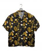 A BATHING APEア ベイシング エイプ）の古着「Vacation Pattern Open Collar Shirt」｜ブラック