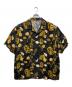 A BATHING APE（ア ベイシング エイプ）の古着「Vacation Pattern Open Collar Shirt」｜ブラック
