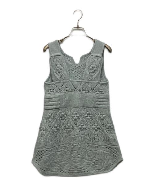 Mame Kurogouchi（マメクロゴウチ）mame kurogouchi (マメクロゴウチ) Multi Pattern Low Gauge Knitted Sleeveless Top グリーン サイズ:1の古着・服飾アイテム