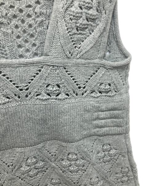 Mame Kurogouchi（マメクロゴウチ）mame kurogouchi (マメクロゴウチ) Multi Pattern Low Gauge Knitted Sleeveless Top グリーン サイズ:1の古着・服飾アイテム