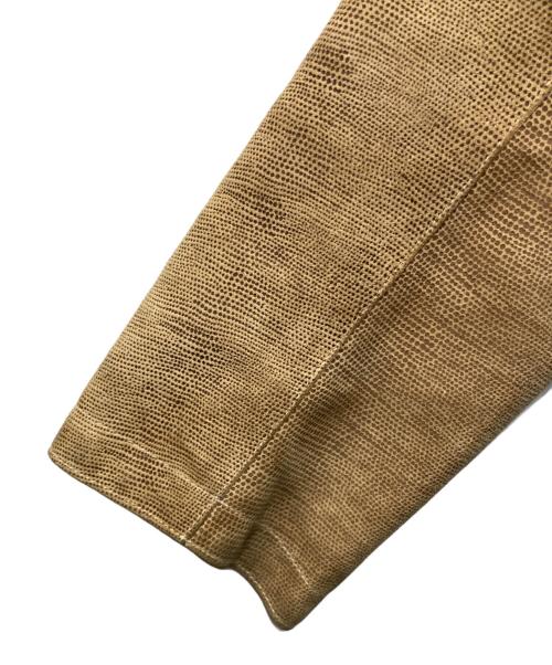 GIORGIO ARMANI（ジョルジョアルマーニ）GIORGIO ARMANI (ジョルジョアルマーニ) ゴートレザージャケット ベージュ サイズ:52の古着・服飾アイテム