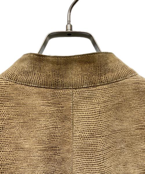 GIORGIO ARMANI（ジョルジョアルマーニ）GIORGIO ARMANI (ジョルジョアルマーニ) ゴートレザージャケット ベージュ サイズ:52の古着・服飾アイテム