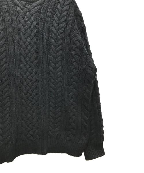 SUPREME（シュプリーム）Supreme (シュプリーム) Applique Cable Knit Sweater　23fw ブラック サイズ:Mの古着・服飾アイテム