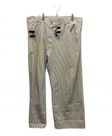 FACETASM（ファセッタズム）の古着「BIG&SLIM PANTS」｜ホワイト×ブラック