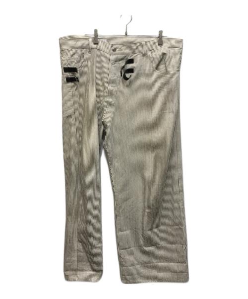 FACETASM（ファセッタズム）FACETASM (ファセッタズム) BIG&SLIM PANTS ホワイト×ブラック サイズ:5の古着・服飾アイテム