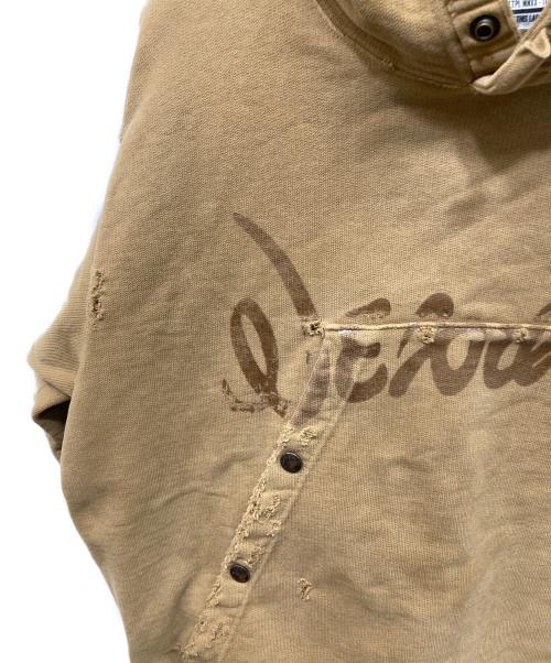 NEXUS7（ネクサスセブン）NEXUS7 (ネクサスセブン) ダメージ加工 プルオーバーパーカー ブラウン サイズ:46の古着・服飾アイテム