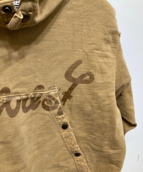 NEXUS7（ネクサスセブン）NEXUS7 (ネクサスセブン) ダメージ加工 プルオーバーパーカー ブラウン サイズ:46の古着・服飾アイテム