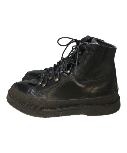 DOLCE & GABBANA（ドルチェ＆ガッバーナ）DOLCE & GABBANA (ドルチェ＆ガッバーナ) Hiking Style Stable Leather Ankle Boots ブラック サイズ: 8 1/2の古着・服飾アイテム