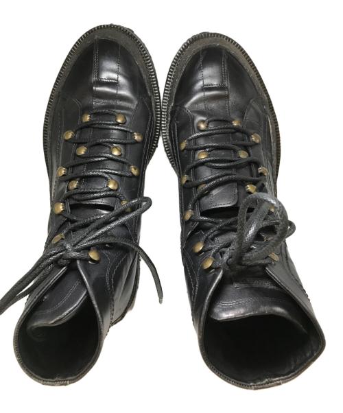 DOLCE & GABBANA（ドルチェ＆ガッバーナ）DOLCE & GABBANA (ドルチェ＆ガッバーナ) Hiking Style Stable Leather Ankle Boots ブラック サイズ: 8 1/2の古着・服飾アイテム