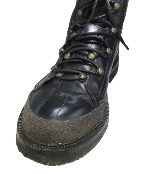 DOLCE & GABBANA（ドルチェ＆ガッバーナ）DOLCE & GABBANA (ドルチェ＆ガッバーナ) Hiking Style Stable Leather Ankle Boots ブラック サイズ: 8 1/2の古着・服飾アイテム