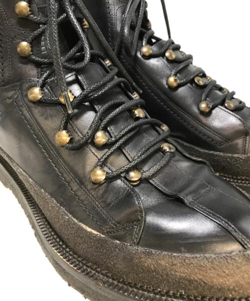 DOLCE & GABBANA（ドルチェ＆ガッバーナ）DOLCE & GABBANA (ドルチェ＆ガッバーナ) Hiking Style Stable Leather Ankle Boots ブラック サイズ: 8 1/2の古着・服飾アイテム