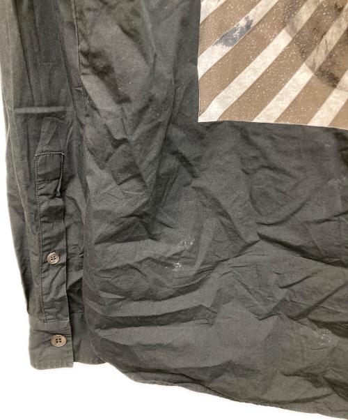 JOHN GALLIANO（ジョンガリアーノ）JOHN GALLIANO (ジョンガリアーノ) バックプリントエポレットシャツ ブラック サイズ:44の古着・服飾アイテム