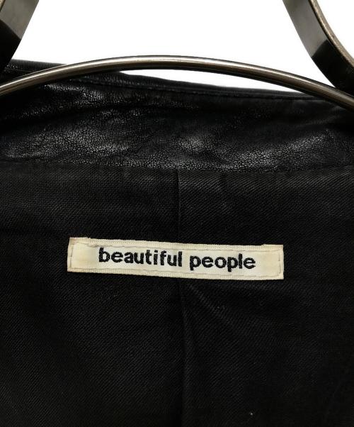 beautiful people（ビューティフルピープル）beautiful people (ビューティフルピープル) レザージャケット ブラック サイズ:150の古着・服飾アイテム