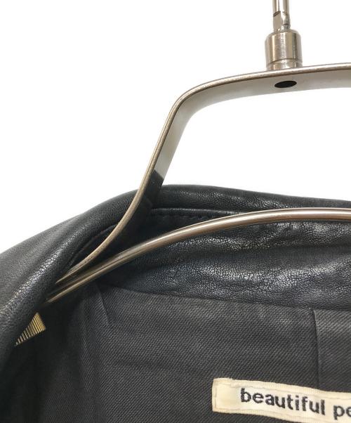 beautiful people（ビューティフルピープル）beautiful people (ビューティフルピープル) レザージャケット ブラック サイズ:150の古着・服飾アイテム