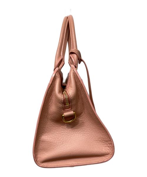 ALEXANDER McQUEEN（アレキサンダーマックイーン）ALEXANDER McQUEEN (アレキサンダーマックイーン) Calfskin Small Skull Padlock Zip Around Tote ピンクの古着・服飾アイテム