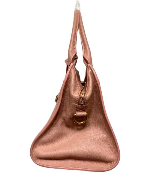 ALEXANDER McQUEEN（アレキサンダーマックイーン）ALEXANDER McQUEEN (アレキサンダーマックイーン) Calfskin Small Skull Padlock Zip Around Tote ピンクの古着・服飾アイテム