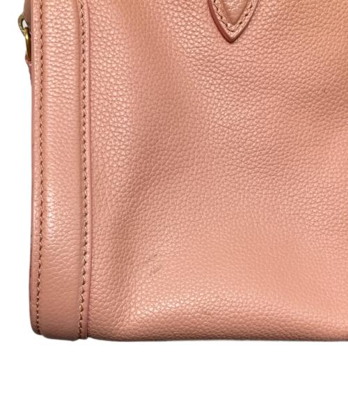 ALEXANDER McQUEEN（アレキサンダーマックイーン）ALEXANDER McQUEEN (アレキサンダーマックイーン) Calfskin Small Skull Padlock Zip Around Tote ピンクの古着・服飾アイテム