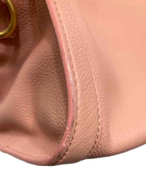 ALEXANDER McQUEEN（アレキサンダーマックイーン）ALEXANDER McQUEEN (アレキサンダーマックイーン) Calfskin Small Skull Padlock Zip Around Tote ピンクの古着・服飾アイテム