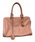 ALEXANDER McQUEEN（アレキサンダーマックイーン）の古着「Calfskin Small Skull Padlock Zip Around Tote」｜ピンク
