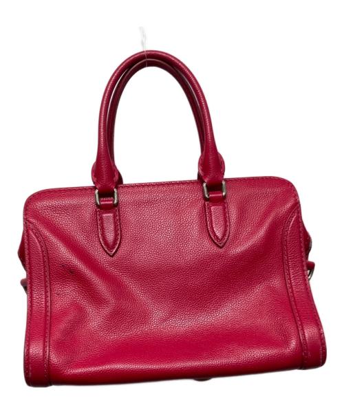 ALEXANDER McQUEEN（アレキサンダーマックイーン）ALEXANDER McQUEEN (アレキサンダーマックイーン) Calfskin Small Skull Padlock Zip Around Tote レッドの古着・服飾アイテム