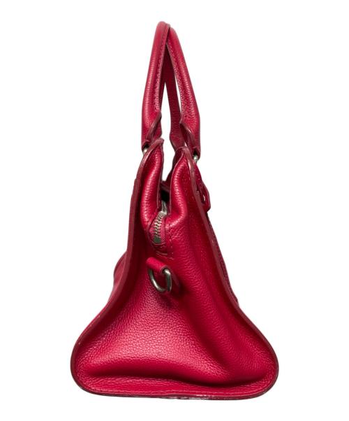 ALEXANDER McQUEEN（アレキサンダーマックイーン）ALEXANDER McQUEEN (アレキサンダーマックイーン) Calfskin Small Skull Padlock Zip Around Tote レッドの古着・服飾アイテム