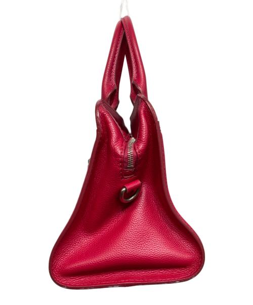 ALEXANDER McQUEEN（アレキサンダーマックイーン）ALEXANDER McQUEEN (アレキサンダーマックイーン) Calfskin Small Skull Padlock Zip Around Tote レッドの古着・服飾アイテム