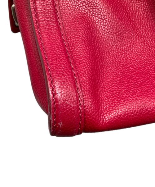 ALEXANDER McQUEEN（アレキサンダーマックイーン）ALEXANDER McQUEEN (アレキサンダーマックイーン) Calfskin Small Skull Padlock Zip Around Tote レッドの古着・服飾アイテム