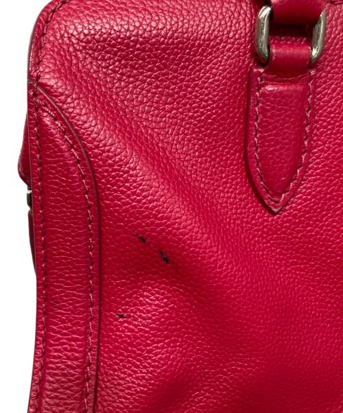 ALEXANDER McQUEEN（アレキサンダーマックイーン）ALEXANDER McQUEEN (アレキサンダーマックイーン) Calfskin Small Skull Padlock Zip Around Tote レッドの古着・服飾アイテム