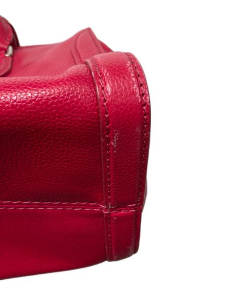 ALEXANDER McQUEEN（アレキサンダーマックイーン）ALEXANDER McQUEEN (アレキサンダーマックイーン) Calfskin Small Skull Padlock Zip Around Tote レッドの古着・服飾アイテム