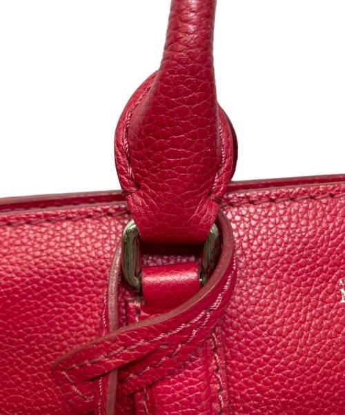 ALEXANDER McQUEEN（アレキサンダーマックイーン）ALEXANDER McQUEEN (アレキサンダーマックイーン) Calfskin Small Skull Padlock Zip Around Tote レッドの古着・服飾アイテム